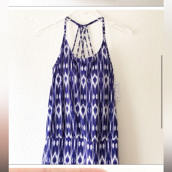 *like new* Athleta Swim Dress AquaLuxe Ikat Print M (built in bra) - Picture 3 of 3